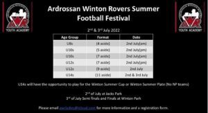 Ardrossan Winton Rovers Summer Football Festival