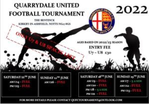 Quarrydale United Junior Football Tournament
